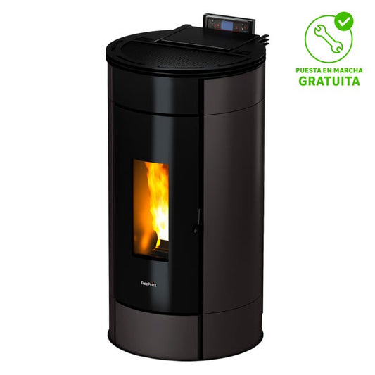 Estufa de Pellet FREEPOINT Globe Antracita 10,5 kw